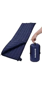 Amazon.co.jp: OUTREVO 寝袋 ダウン 封筒型 軽量 グースダウン 400g